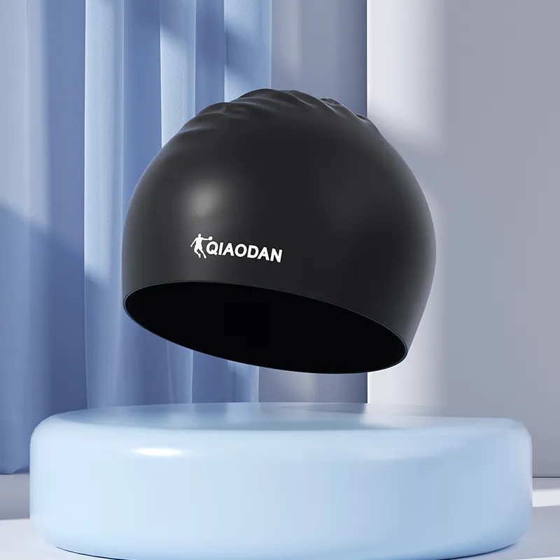 QIAODAN Adults Swimming Cap Silicone Unisex 19.5*22cm-1