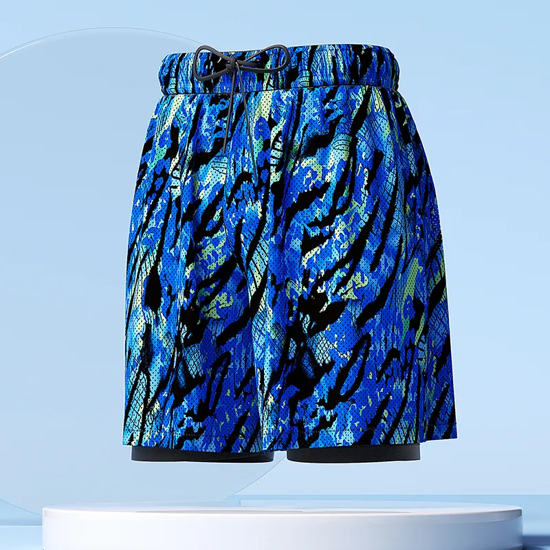 QIAODAN Adults Swimming Shorts Racing Swim Pants Men's Blue-4
