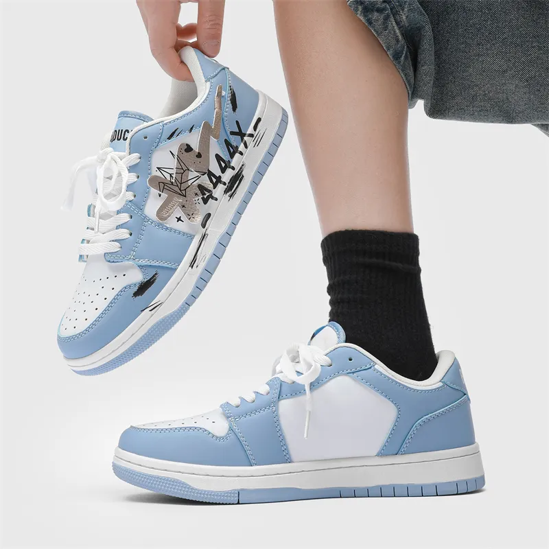 B.Duck Slip Resistant, Abrasion Resistant, Lightweight, Breathable Low Top Skateboard Shoes Unisex-5