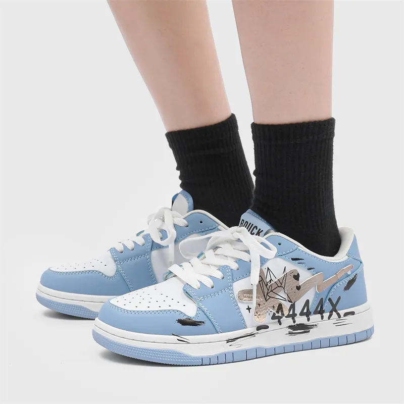 B.Duck Slip Resistant, Abrasion Resistant, Lightweight, Breathable Low Top Skateboard Shoes Unisex-4