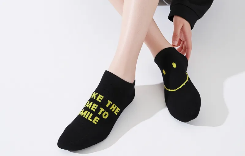 SMILEY No Show Socks Unisex 3 Pack-2