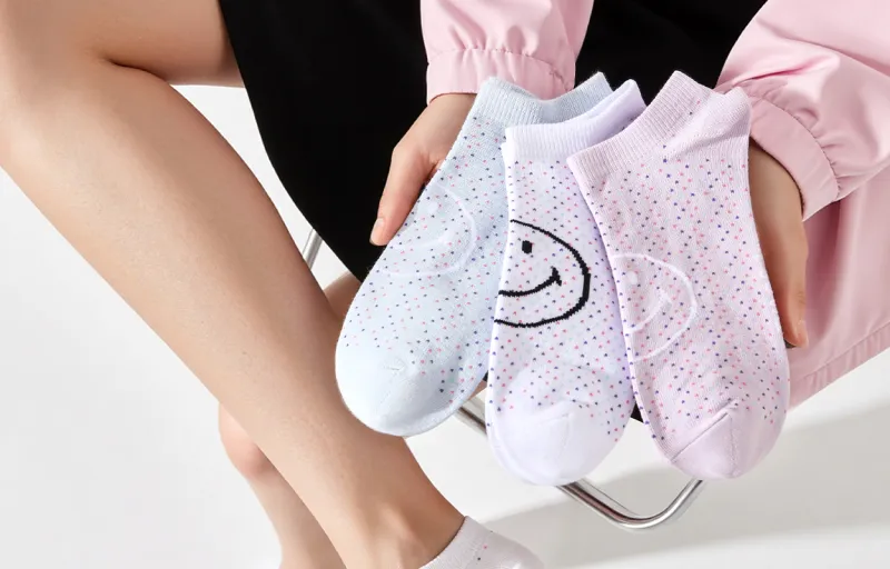 SMILEY Ankle Socks Unisex 4 Pack-2