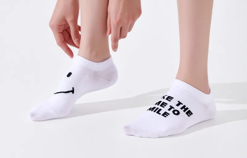 SMILEY No Show Socks Unisex 3 Pack-4