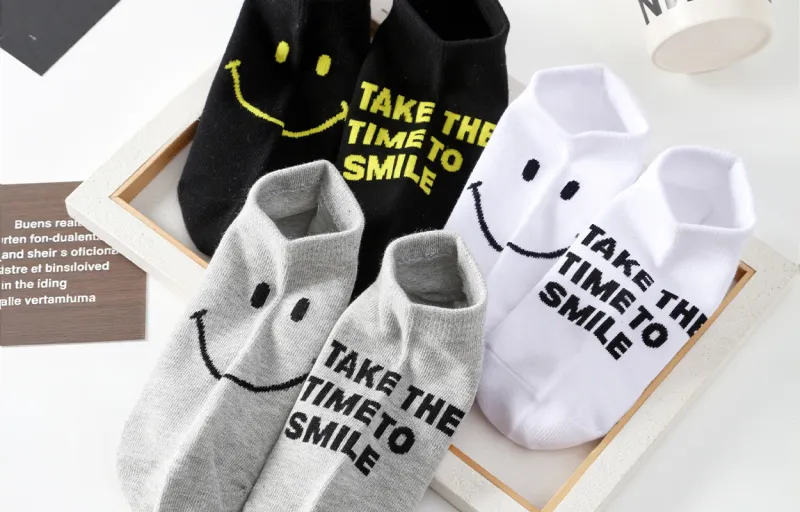 SMILEY No Show Socks Unisex 3 Pack-1