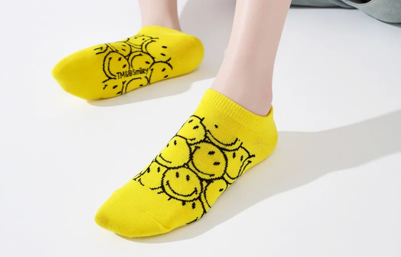 SMILEY No Show Socks Unisex 3 Pack-3