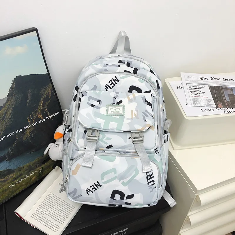 Yalu Nylon Backpack Regular Unisex Multicolor-7