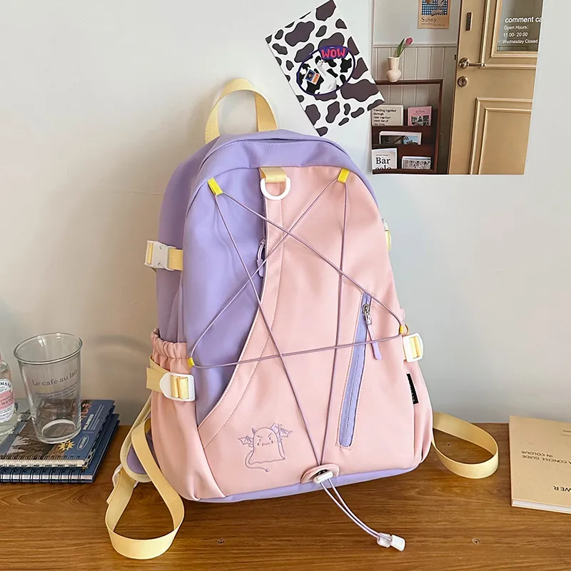Yalu Nylon Backpack Unisex Multicolor-3