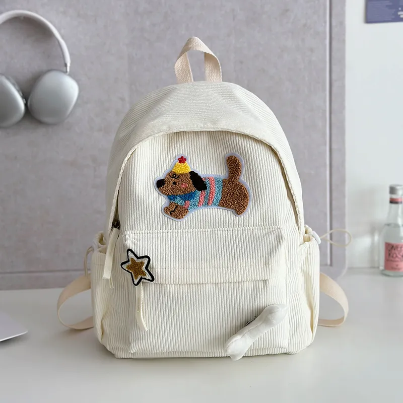 Yalu Corduroy Backpack Unisex Multicolor-1