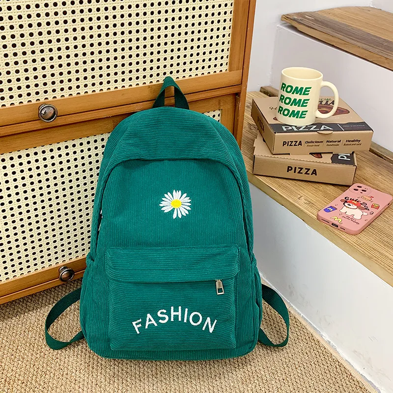 Yalu Corduroy Backpack Regular Unisex Multicolor-1