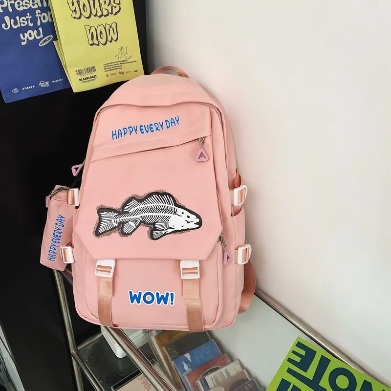 Yalu Nylon Backpack Unisex Multicolor-7