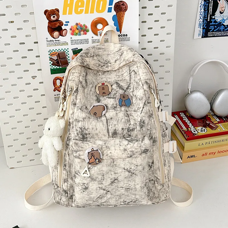 Yalu Nylon Backpack Regular Unisex Multicolor-4