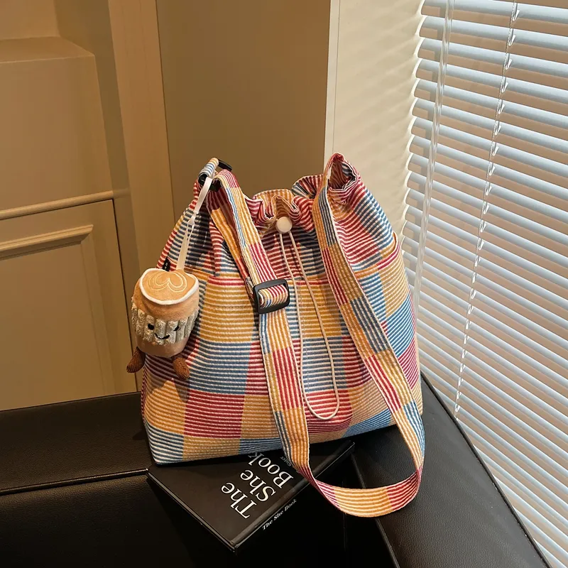 Yalu Canvas Bag, Shoulder Bag Unisex Multicolor-4