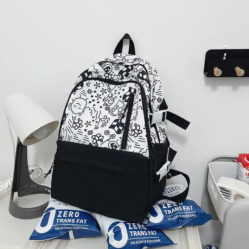 Yalu Nylon Backpack Unisex Multicolor-11