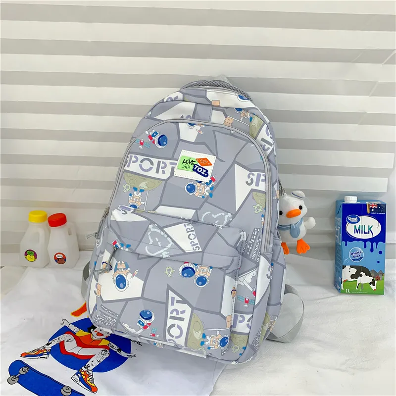 Yalu Nylon Backpack Regular Unisex Multicolor-8