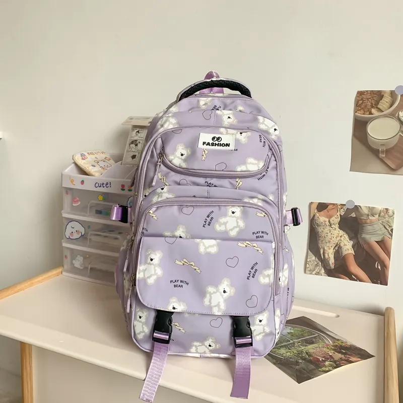 Yalu Nylon Backpack Regular Unisex Multicolor-11