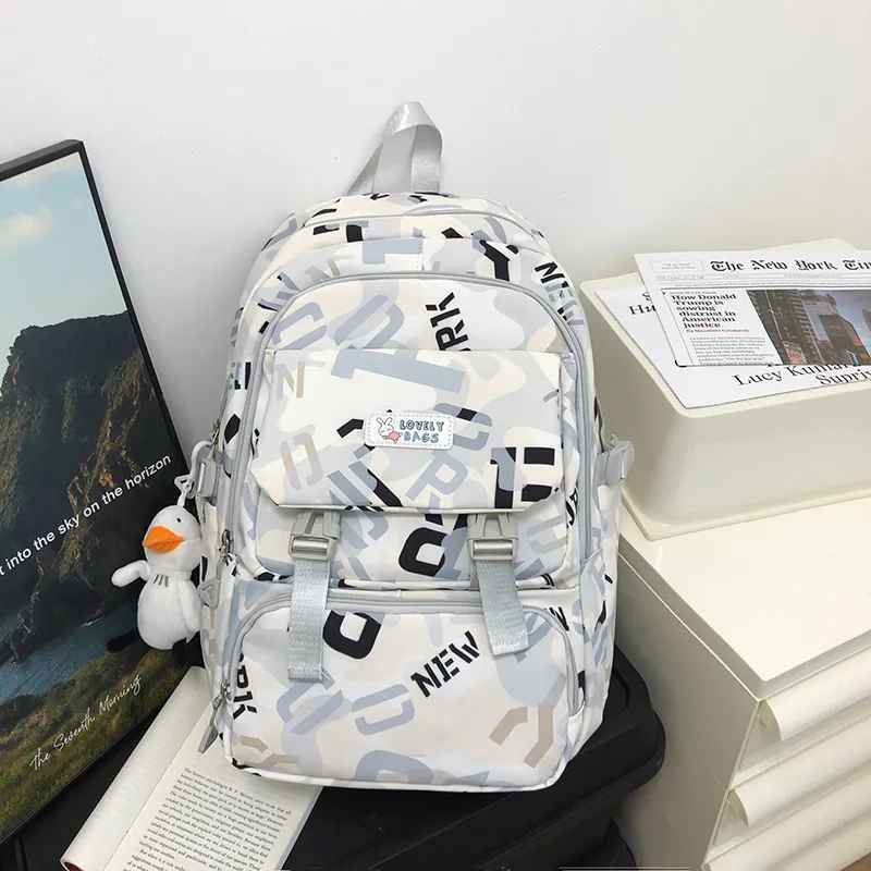 Yalu Nylon Backpack Regular Unisex Multicolor-4