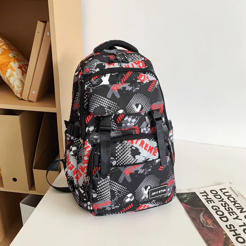 Yalu Nylon Backpack Unisex Multicolor-11