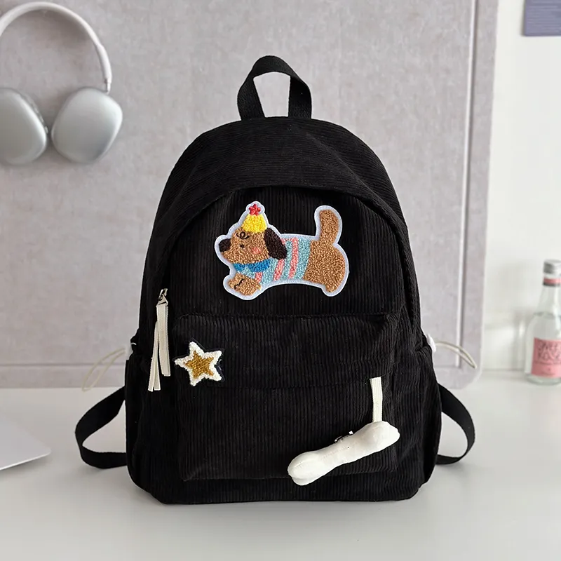 Yalu Corduroy Backpack Unisex Multicolor-7
