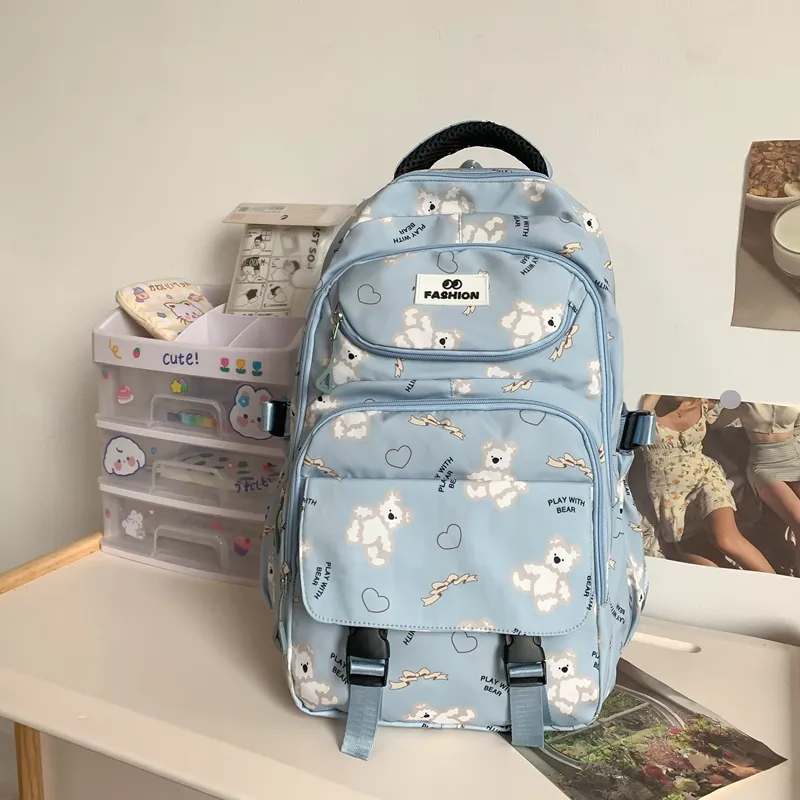 Yalu Nylon Backpack Regular Unisex Multicolor-2