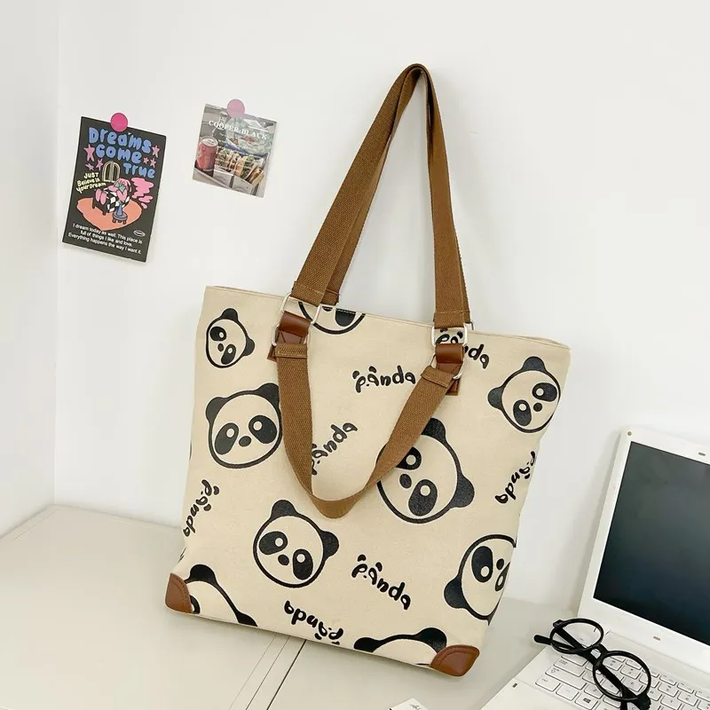 Yalu Canvas Shoulder Bag Regular Unisex Multicolor-8
