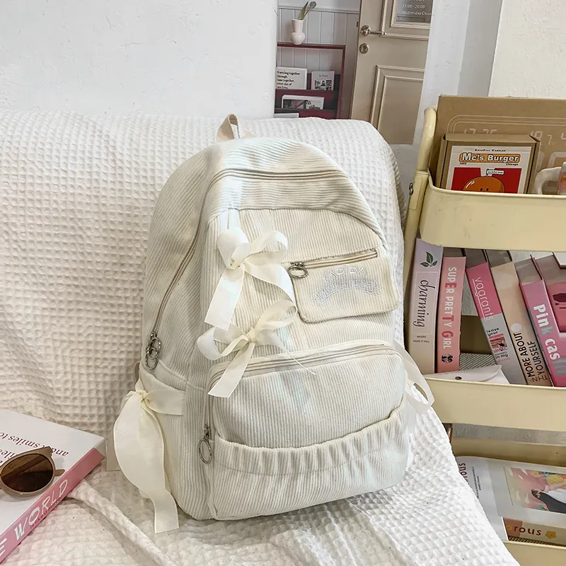Yalu Corduroy Backpack Unisex Multicolor-7