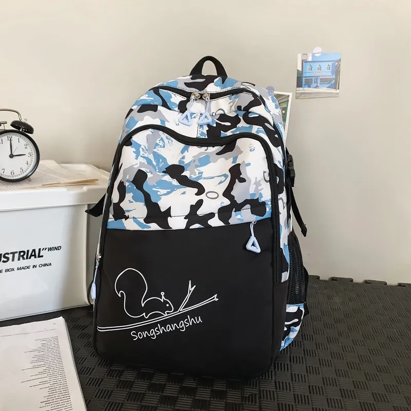 Yalu Nylon Backpack Unisex Multicolor-5