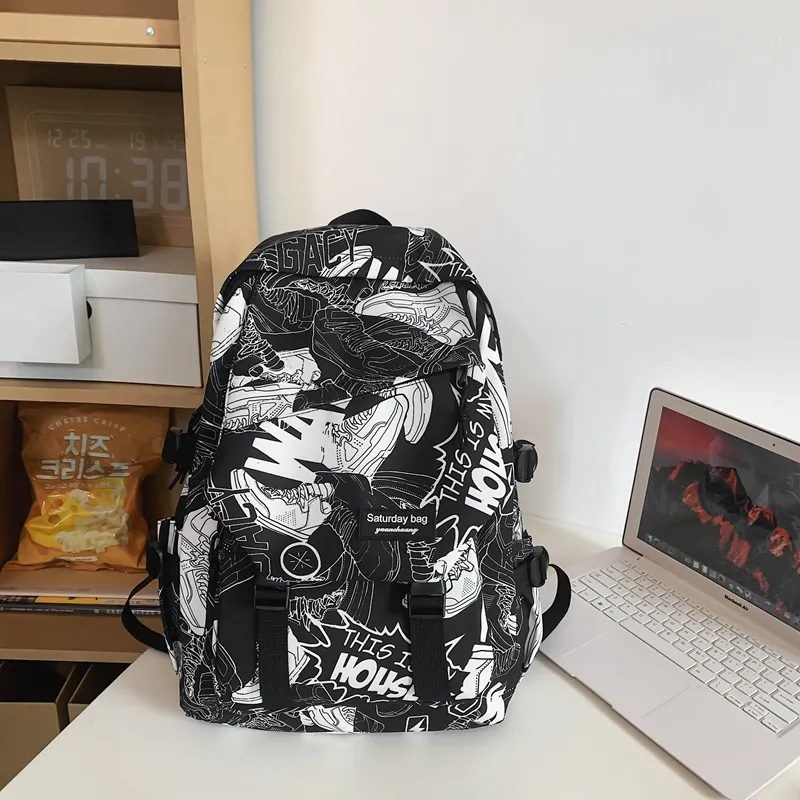Yalu Nylon Backpack Unisex Multicolor-1
