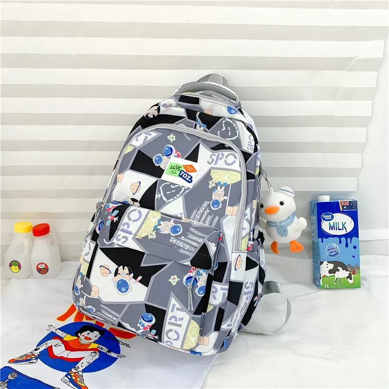 Yalu Nylon Backpack Regular Unisex Multicolor-5