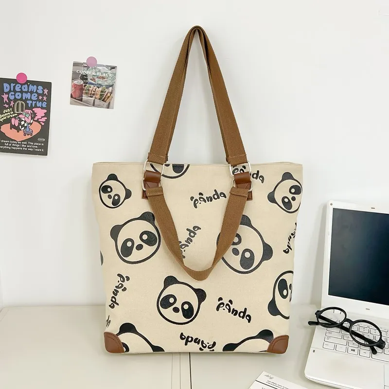 Yalu Canvas Shoulder Bag Regular Unisex Multicolor-7