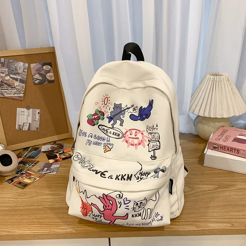 Yalu Nylon Backpack Unisex Multicolor-5