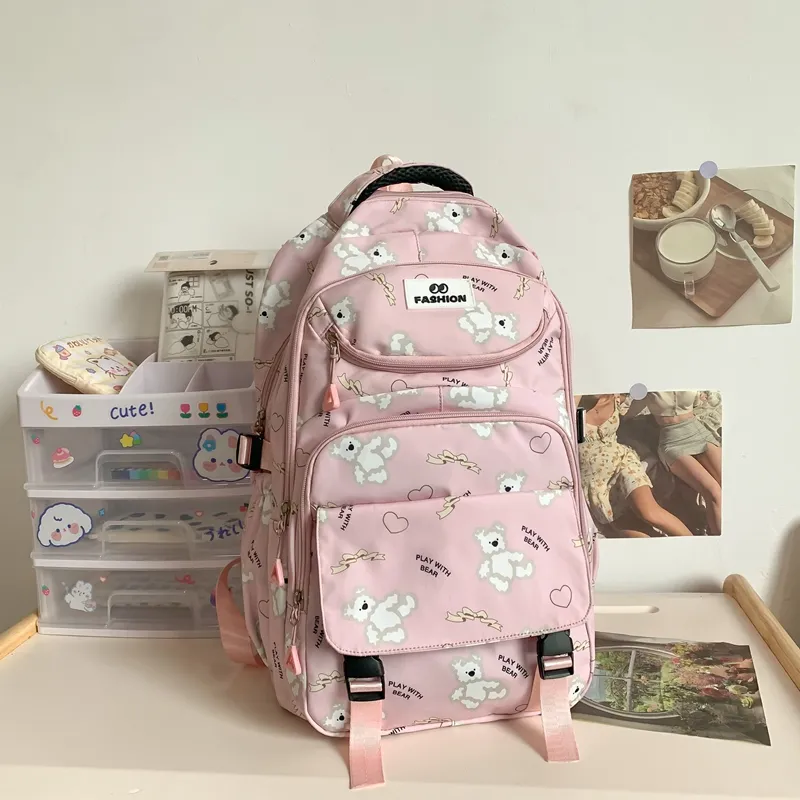 Yalu Nylon Backpack Regular Unisex Multicolor-7