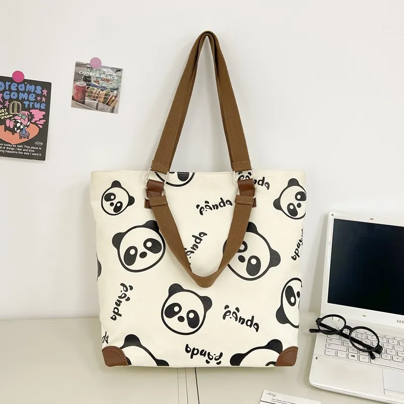 Yalu Canvas Shoulder Bag Regular Unisex Multicolor-4