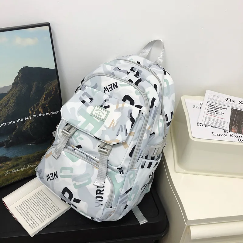 Yalu Nylon Backpack Regular Unisex Multicolor-8