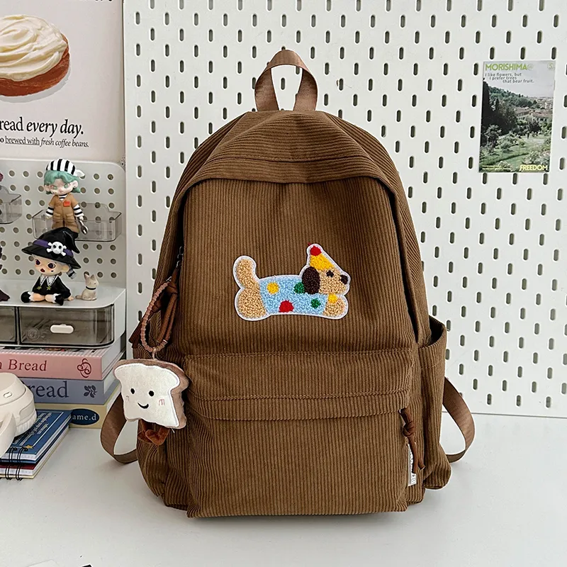 Yalu Corduroy Backpack Women's Multicolor-4