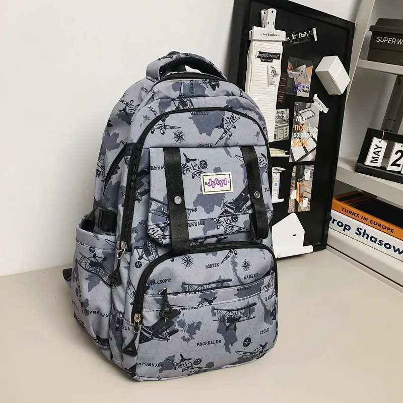 Yalu Nylon Backpack Unisex Multicolor-4
