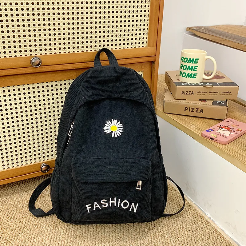 Yalu Corduroy Backpack Regular Unisex Multicolor-8