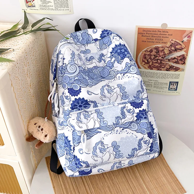 Yalu Nylon Backpack Unisex Multicolor-11