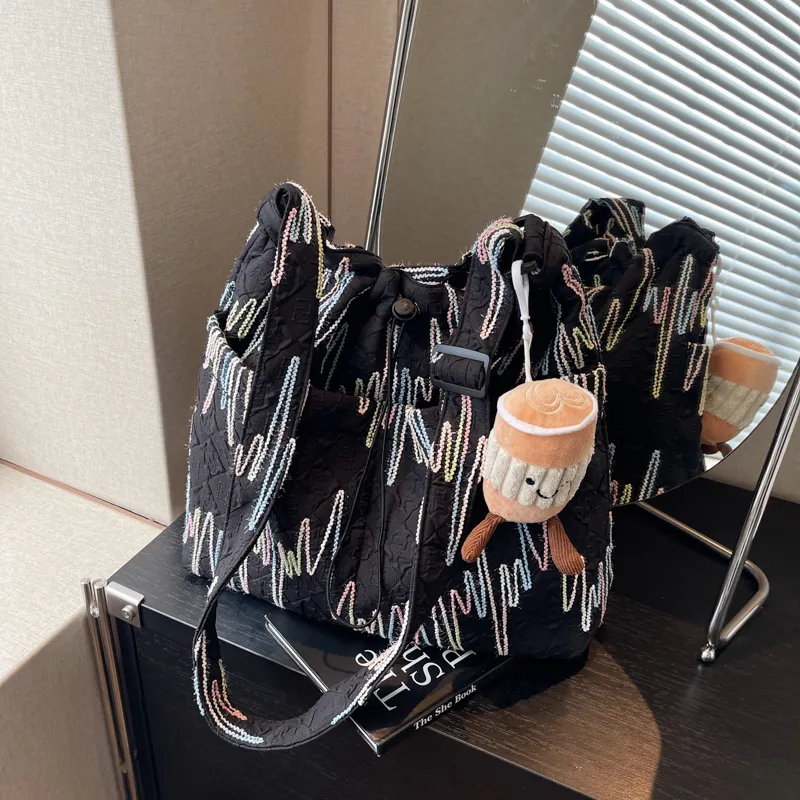 Yalu Nylon Shoulder Bag Unisex Multicolor-2