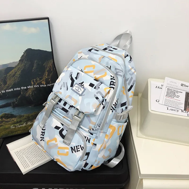 Yalu Nylon Backpack Regular Unisex Multicolor-2