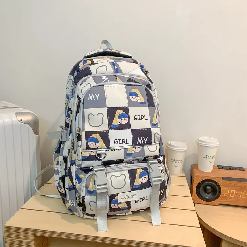 Yalu Nylon Backpack Unisex Multicolor-16