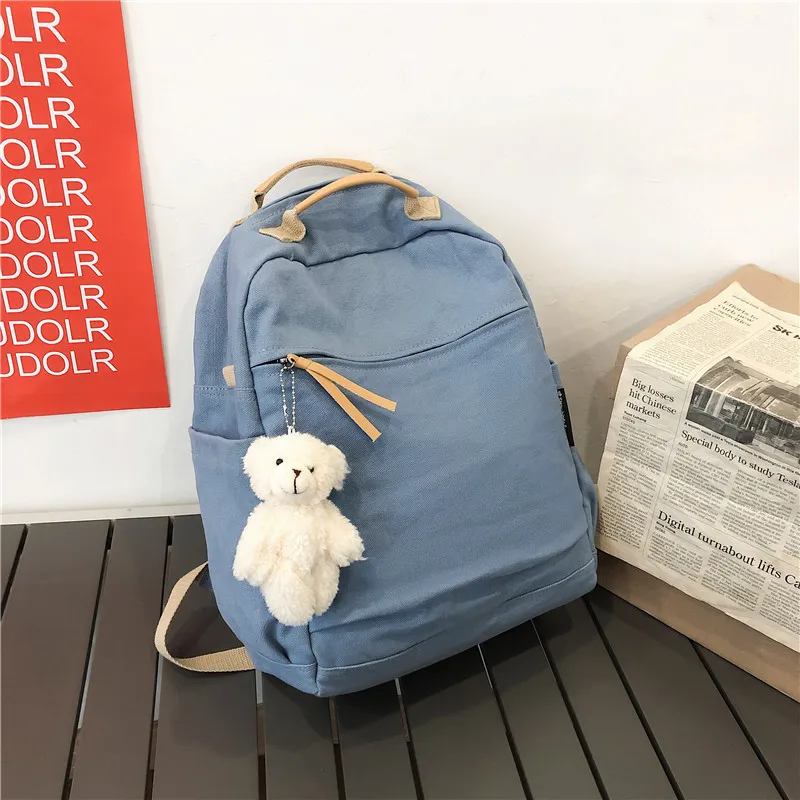 Yalu Canvas Backpack Unisex Multicolor-5