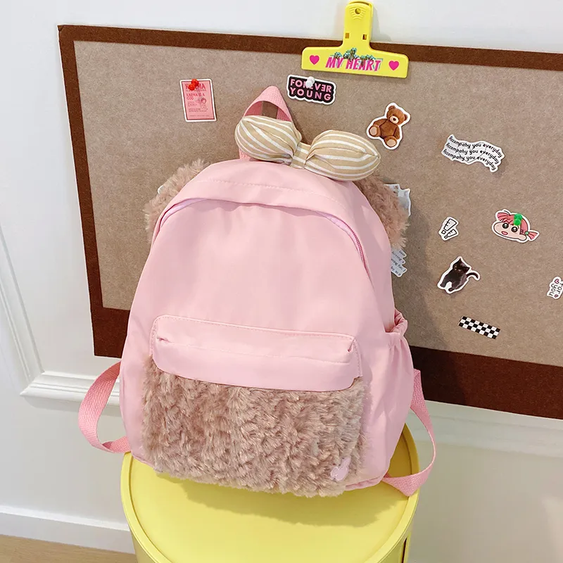 Yalu Nylon Backpack Unisex Yellow/Pink-5