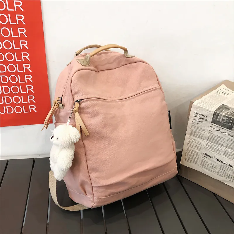 Yalu Canvas Backpack Unisex Multicolor-9