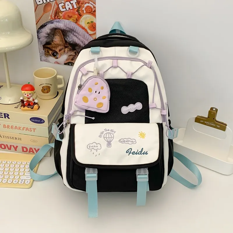 Yalu Nylon Backpack Regular Unisex Multicolor-3