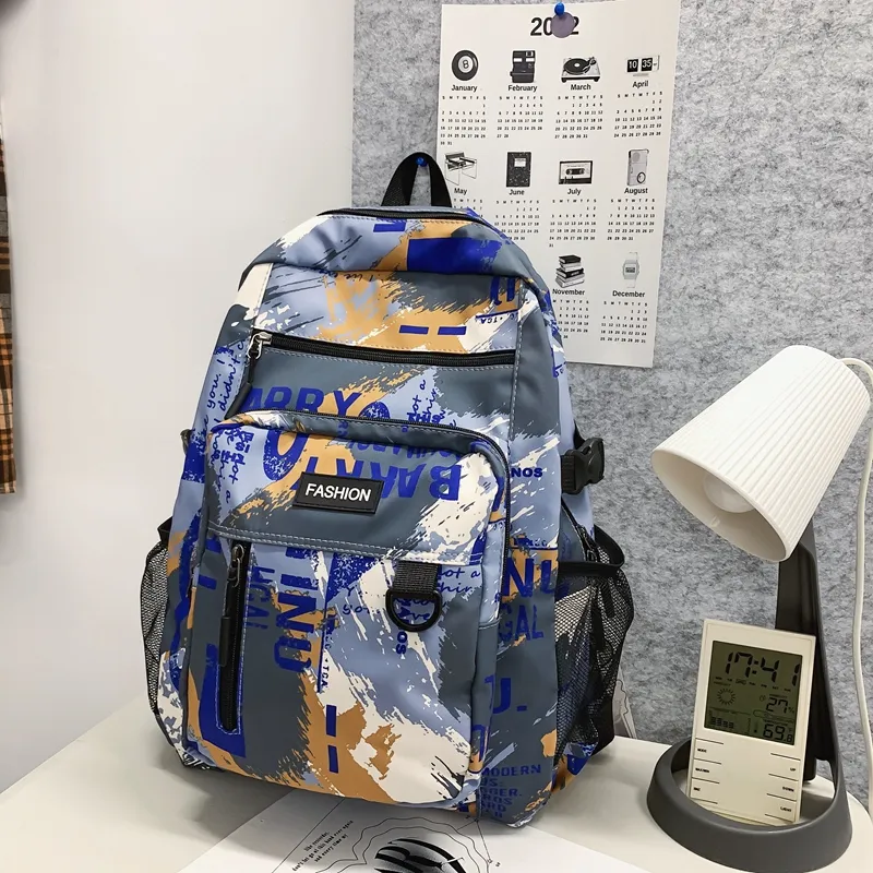 Yalu Nylon Backpack Unisex Multicolor-3