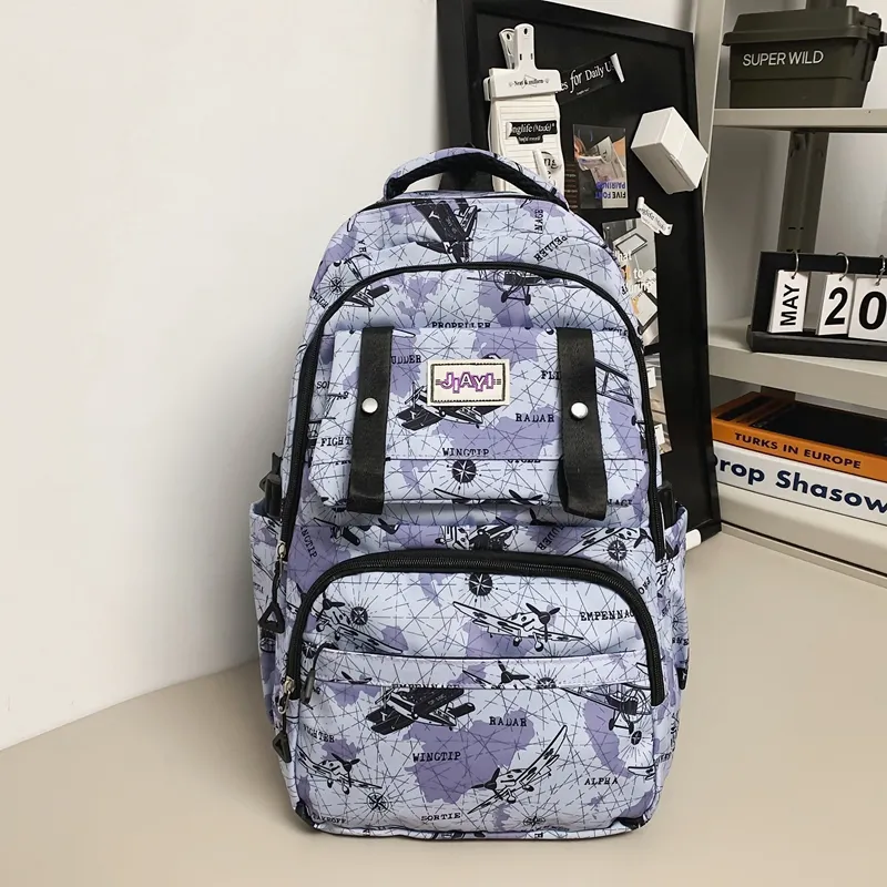 Yalu Nylon Backpack Unisex Multicolor-11