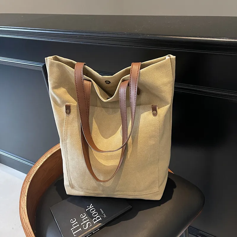 Yalu Canvas Bag, Tote Bag, Shoulder Bag Unisex Multicolor-8