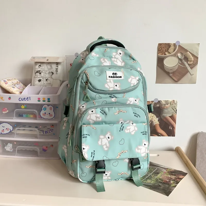 Yalu Nylon Backpack Regular Unisex Multicolor-4