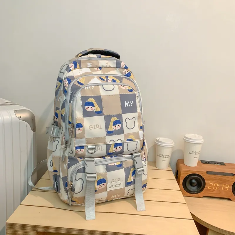 Yalu Nylon Backpack Unisex Multicolor-13