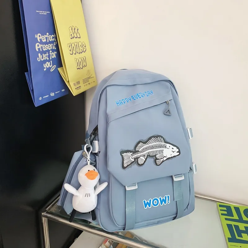 Yalu Nylon Backpack Unisex Multicolor-10